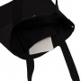 Black Zippered Canvas Tote Bag